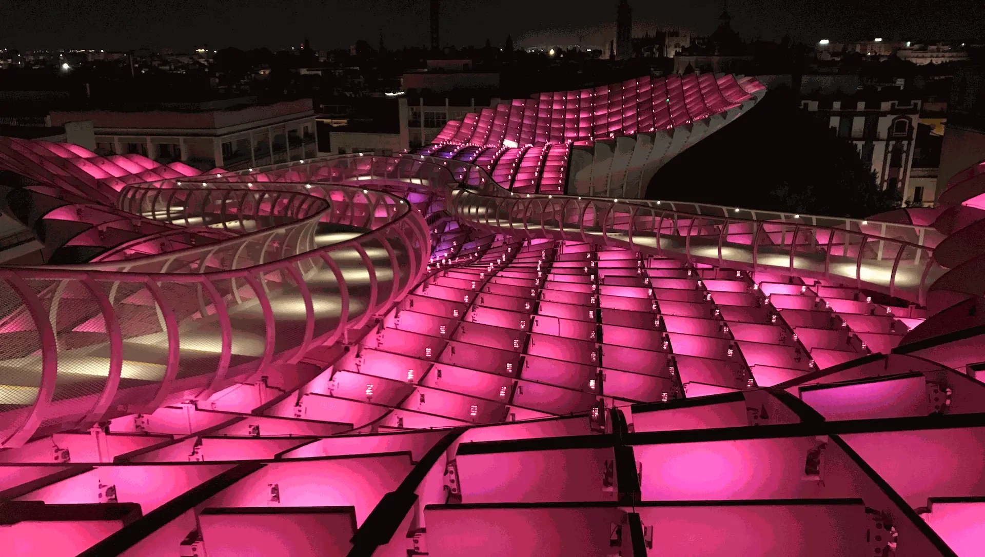 Eclairage LED ARCH installé à Las Setas de Sévilla en Espagne