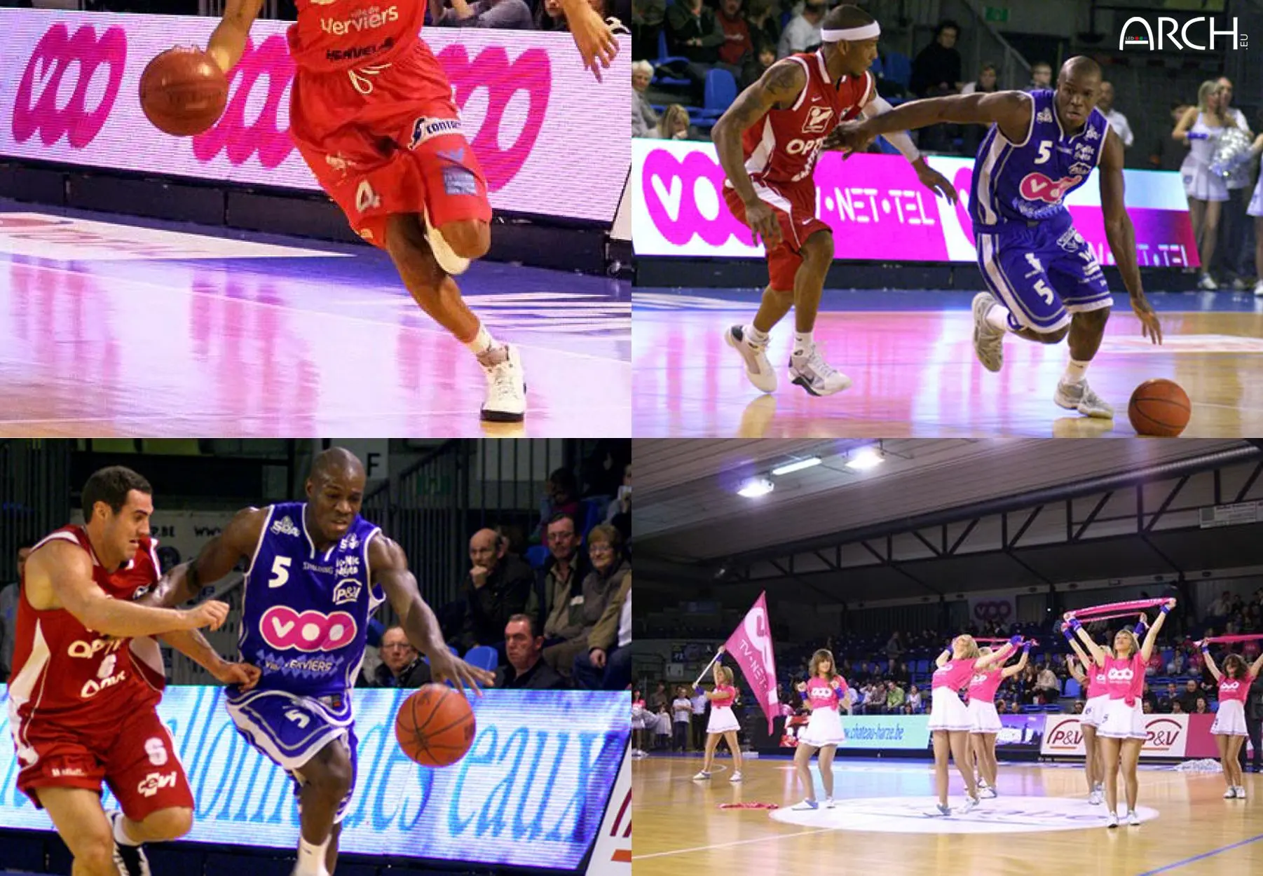 Ecrans LED bord de terrain de basketball ultra résistant ARCH installés au Club RBC Verviers Pépinster